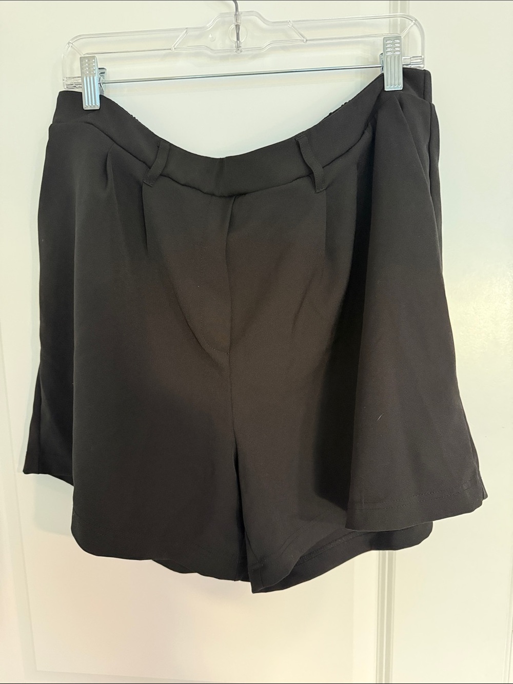 Women's Black High-Rise Tailored Bermuda Shorts